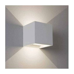 Trade Shop - Applique Da Parete In Gesso A Cubo Up E Down Verniciabile Lampada G9 Moderno Gs-e15 -