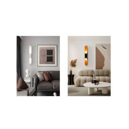 Trade Shop - Applique Da Muro Lampada Da Parete Moderno Attacco 2xg9 Ip20 Bianco O Nero Aq44 -