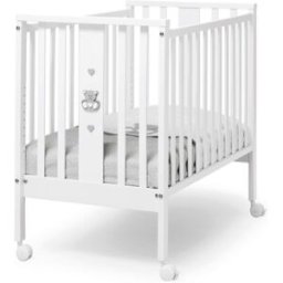 Lettino Mini Erbesi (Materasso escluso) Charly Bianco/Grigio