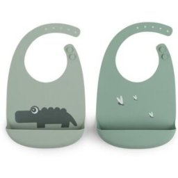 done bydeer Set 2 Bavaglini Done By Deer In Silicone Croco Verde