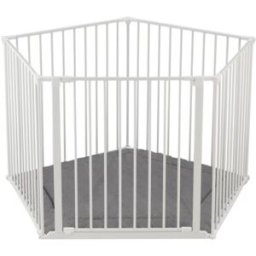 Recinto Baby Dan Park A Kid con porta e materasso grigio Bianco