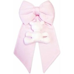 Fiocco Nascita Fior Di Coccole In Piquet Con Orsetto Personalizzabile Rosa