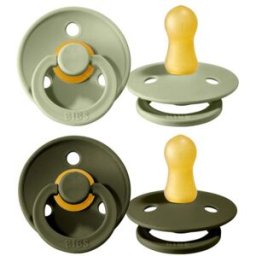 Set Di 2 Ciucci Bibs Colour salvia e verde oliva 0-6 m