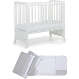 Lettino Pikkoletto + Completo Piumone Foppapedretti Bianco/Grigio