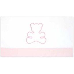 Set 3 Pz Lenzuolino Fior Di Coccole Culla Orsetto Personalizzabile Rosa