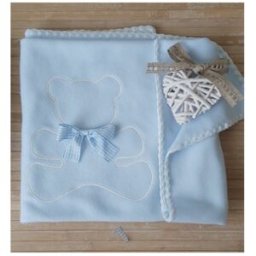 Coperta In Pile Fior Di Coccole Personalizzabile Azzurro