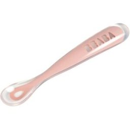 Cucchiaio Ergonomico Béaba Silicone Rosa