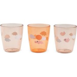 done bydeer Set di 3 Mini Bicchieri Happy Clouds Done by Deer Papaya