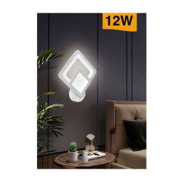 Trade Shop - Applique Moderno Led Rombo 12w Lampada Da Parete Tre Colorazione Di Luce E82-b3c -