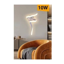 Trade Shop - Applique Led Curvo 10 W Lampada Da Parete Stilizzata 3 Colorazioni Luce Aq19-3c -