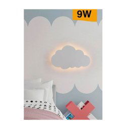 Trade Shop - Applique A Led Forma Nuvola Lampada Da Parete 9 W 3 Colorazione Di Luce Aq28-b3c -