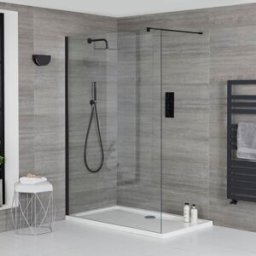 HudsonReed Doccia Walk-In con Parete e Piatto Doccia in Diverse Misure - Nox