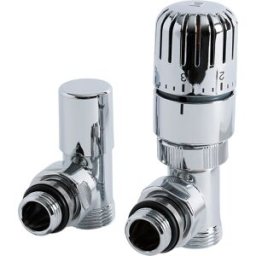 HudsonReed Valvole Termostatiche a Squadra per Radiatori con Adattatore Rame Ø12mm