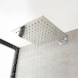 HudsonReed Soffione Doccia Quadrato Orientabile Ultrasottile da Parete 300 x 300mm - Arvo