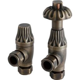 HudsonReed Paio di Valvole Termostatiche per Radiatore - Bronzo Antico