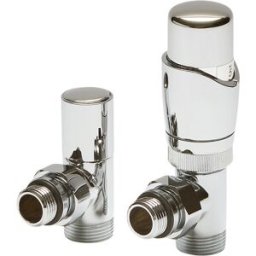 HudsonReed Valvole a Squadra Termostatiche per Radiatori 3/4” con Adattatori Rame Ø15mm
