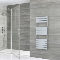 HudsonReed Scaldasalviette Elettrico di Design Cromato - Scelta di Misure, Elemento Riscaldante e Copricavo - Lustro