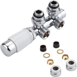 HudsonReed Valvole a Squadra Termostatiche per Radiatori 3/4” con Adattatori Ø15mm Rame