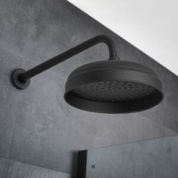 HudsonReed Soffione Doccia Tradizionale da 200mm - Nero - Elizabeth
