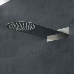 HudsonReed Soffione Doccia Rotondo Ultrasottile da Parete 200 x 500mm - Mirage