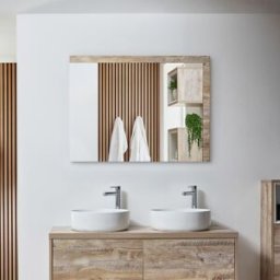 HudsonReed Specchio Bagno Rovere Chiaro 750 x 1000mm - Hoxton