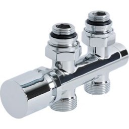 HudsonReed Valvole Diritte per Radiatori con Adattatori Ø12mm Rame