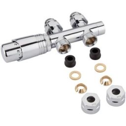 HudsonReed Valvole Diritte Termostatiche Multiblock H per Radiatori 3/4” con Adattatori Pex Ø12mm
