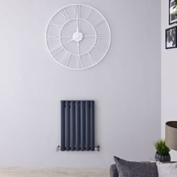 HudsonReed Termosifone Orizzontale Antracite di Design in Alluminio - 804W - 600 x 410mm - Revive Air