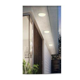 Trade Shop - Plafoniera A Soffitto Da Giardino A Led 24w Luce Fredda Calda Naturale Ip65 Es52 - -bianco Naturale -