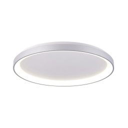 Trade Shop - Plafoniera Moderna Tonda Led Cct 60 W 3000k 4000k Soffitto Lampada Parete 80 Cm - Silver