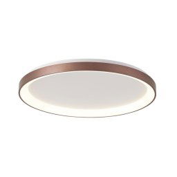Trade Shop - Plafoniera Moderna Tonda Led Cct 60 W 3000k 4000k Soffitto Lampada Parete 80 Cm - Marrone