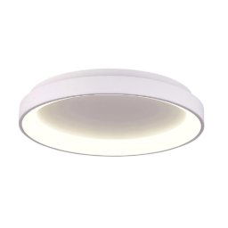 Trade Shop - Plafoniera Moderna Tonda Led Cct 60 W 3000k 4000k Soffitto Lampada Parete 80 Cm - Bianco