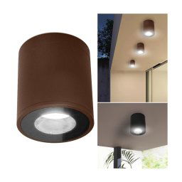 Trade Shop - Faretto Lampada Soffitto Attacco Gu10 Plafoniera Tonda Esterno Led Impermeabile -