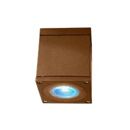 Trade Shop - Plafoniera Faretto Quadrato Soffitto Impermeabile Gu10 Vasca Box Doccia Bagno 230v - Marrone