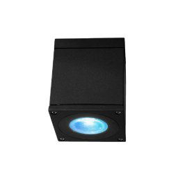 Trade Shop - Plafoniera Faretto Quadrato Soffitto Impermeabile Gu10 Vasca Box Doccia Bagno 230v - Nero