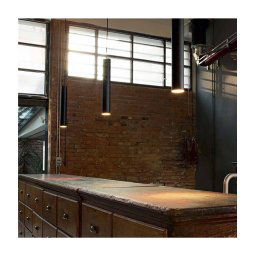 Trade Shop - Lampada Moderna Sospensione 120cm Slim Tondo Led 5watt Luce 3000k Cucina Pub Bar -