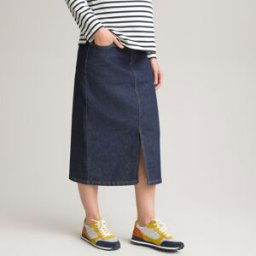 LA REDOUTE COLLECTIONS Gonna premaman dritta in denim