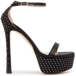 Stuart Weitzman Nudistcurve Hollywood Shine Sandal - Donna Nero 38