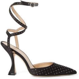 Stuart Weitzman Glam Xcurve 100 Wrap Pump - Donna Nero 37.5
