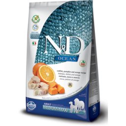 Farmina N&D Grain Free Merluzzo Zucca e Arancia Ocean Adult Medium/Maxi kg.12 (GRATIS SPEDIZIONE)