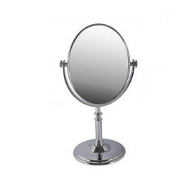 Trade Shop - Specchio Ovale Tavolo Makeup Trucco Girevole Accessorio Bagno Donna 33.5cm 52770 -