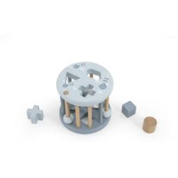 Ruota Forme Geometriche a Incastro Label Label Legno di Faggio Azzurro