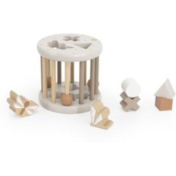 Ruota Forme Geometriche a Incastro Label Label Legno di Faggio Beige