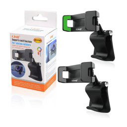 Trade Shop - Supporto Multifunzione Staffa Auto A Clip Pinza Per Smartphone Cellulare Hd2583 -