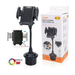 Trade Shop - Staffa Supporto Auto Per Cellulari Smartphone Pda Mp4 Per Porta Bicchieri Hd-2559 -