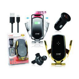 Trade Shop - Kit Caricabatteria Wireless 3 In 1 Per Auto Universale Adattatore Cavi Jjt-877 -