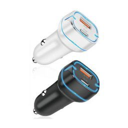Trade Shop - Caricatore Auto Led Qc Pd 38w Caricabatterie Type C Usb Accendisigari Rapido Ctpc38w -