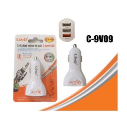 Trade Shop - Caricabatteria Da Auto Caricatore Ricarica Veloce 3 Porte Usb 12/24v 25w C-9v09 -