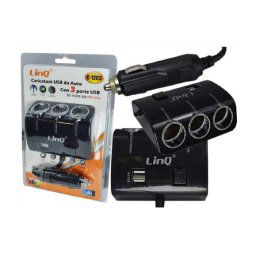 Trade Shop - Adattatore Sdoppiatore Caricatore Triplo Accendisigari Per Auto 12v + 2 Usb C-12c3 -