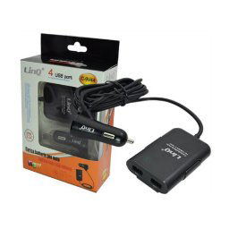Trade Shop - Caricabatteria Auto 4 Porte Usb Cavo Estensibile 36w Ricarica Veloce 8.4a C-9v44 -